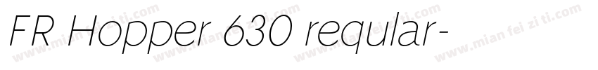FR Hopper 630 reqular字体转换